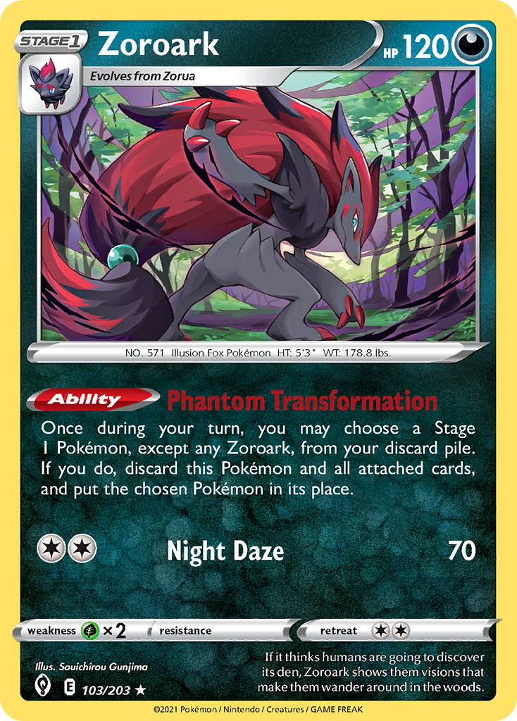 Zoroark (103/203) (Theme Deck Exclusive) [Sword & Shield: Evolving Skies] | Chromatic Games