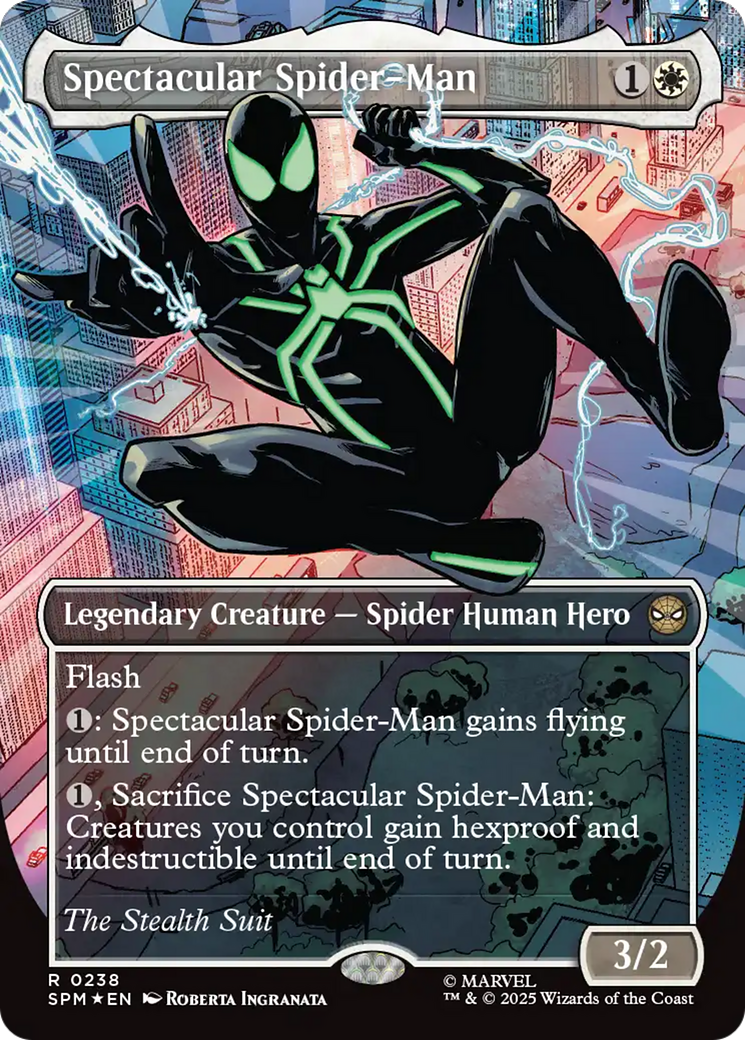 Spectacular Spider-Man (0238) (Borderless) (Textured Foil) [Marvel's Spider-Man] | Chromatic Games