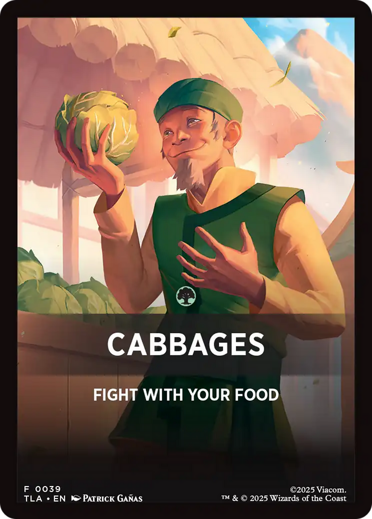 Cabbages Theme Card [Avatar: The Last Airbender Tokens] | Chromatic Games