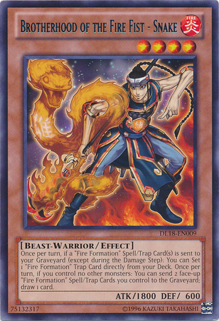 Brotherhood of the Fire Fist - Snake (Blue) [DL18-EN009] Rare | Chromatic Games