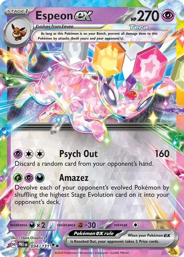 Espeon ex (034/131) [Scarlet & Violet: Prismatic Evolutions] | Chromatic Games