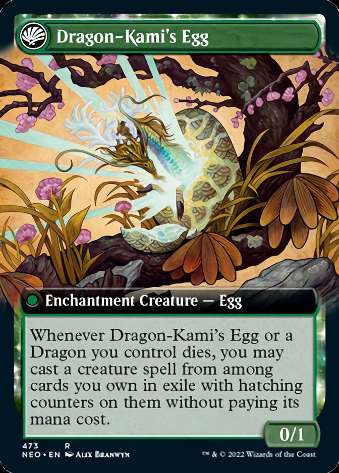 The Dragon-Kami Reborn // Dragon-Kami's Egg (Extended Art) [Kamigawa: Neon Dynasty] | Chromatic Games