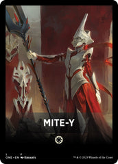 Mite-Y Theme Card [Phyrexia: All Will Be One Tokens] | Chromatic Games