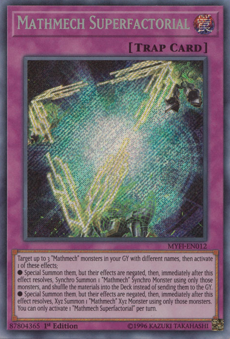 Mathmech Superfactorial [MYFI-EN012] Secret Rare | Chromatic Games