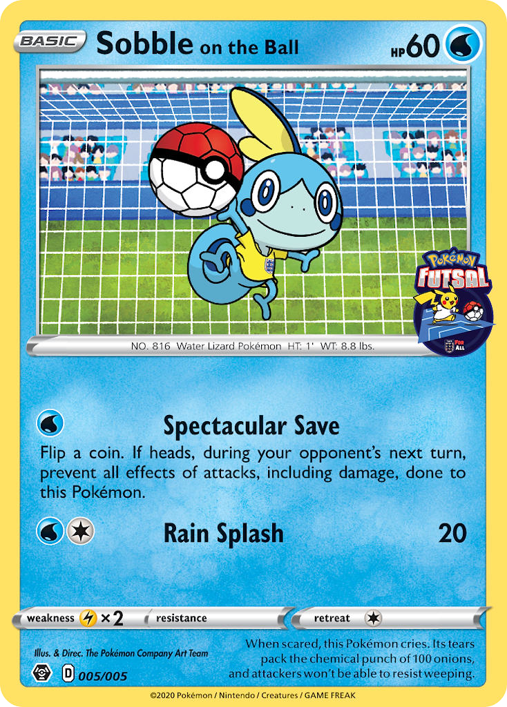 Sobble on the Ball (005/005) [Pokemon Futsal Collection] | Chromatic Games