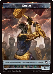 Shapeshifter // Golem (0013) Double-Sided Token [Edge of Eternities Commander Tokens] | Chromatic Games