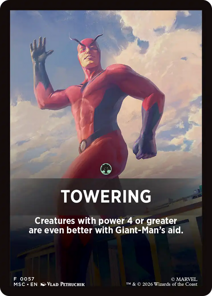 Towering Theme Card [Marvel Super Heroes Commander] | Chromatic Games