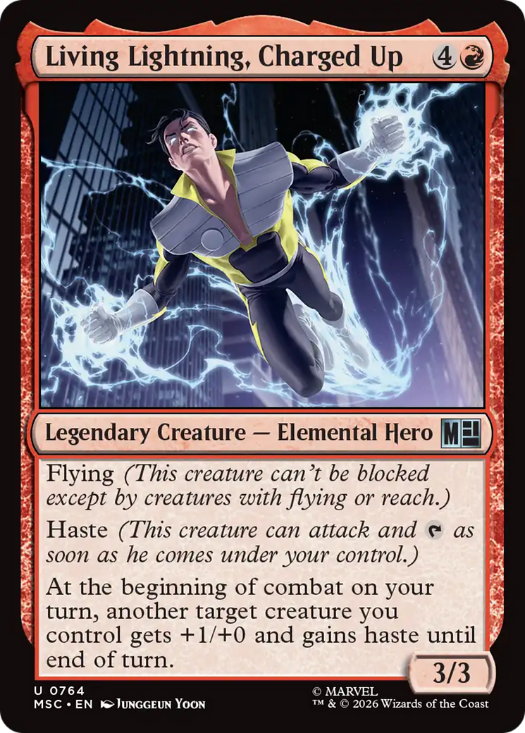 Living Lightning, Charged Up [Marvel Super Heroes Commander] | Chromatic Games