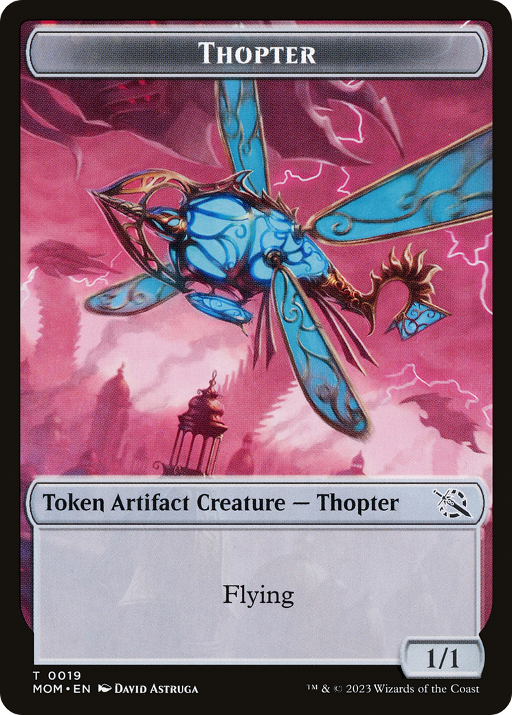 Warrior // Thopter Double-Sided Token [March of the Machine Tokens] | Chromatic Games