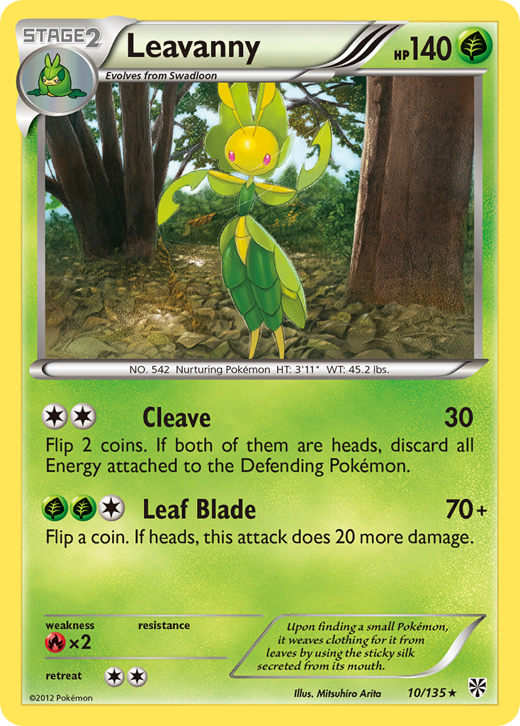 Leavanny (10/135) [Black & White: Plasma Storm] | Chromatic Games