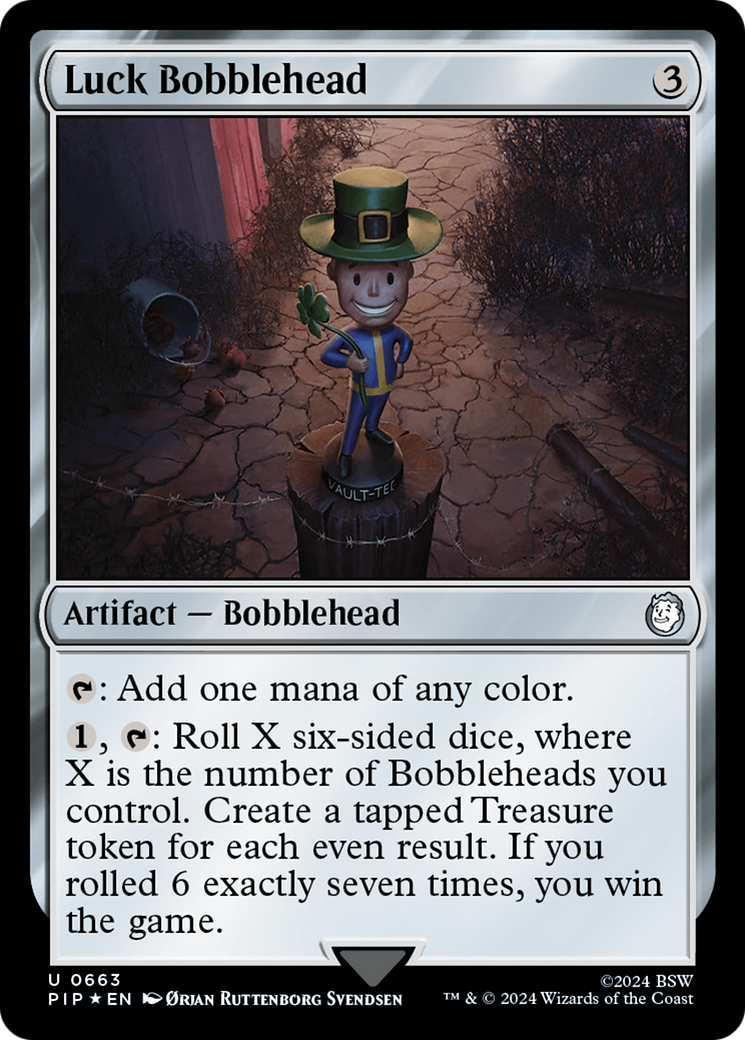 Luck Bobblehead (Surge Foil) [Fallout] | Chromatic Games