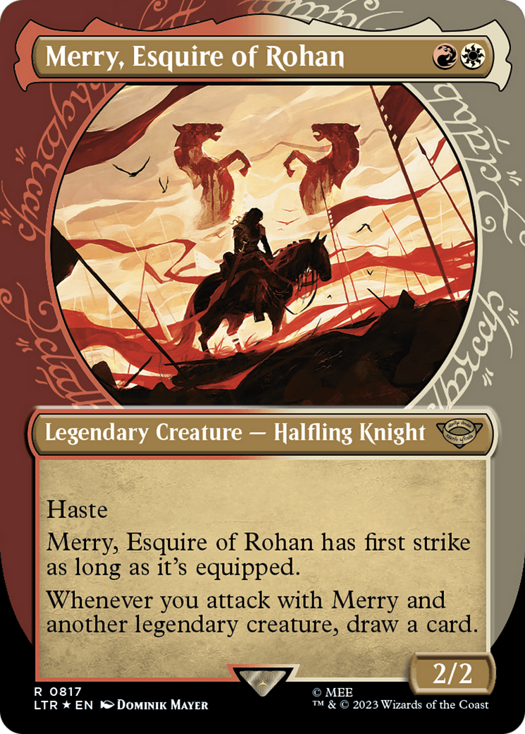 Merry, Esquire of Rohan (Showcase) (Surge Foil) [The Lord of the Rings: Tales of Middle-Earth] | Chromatic Games