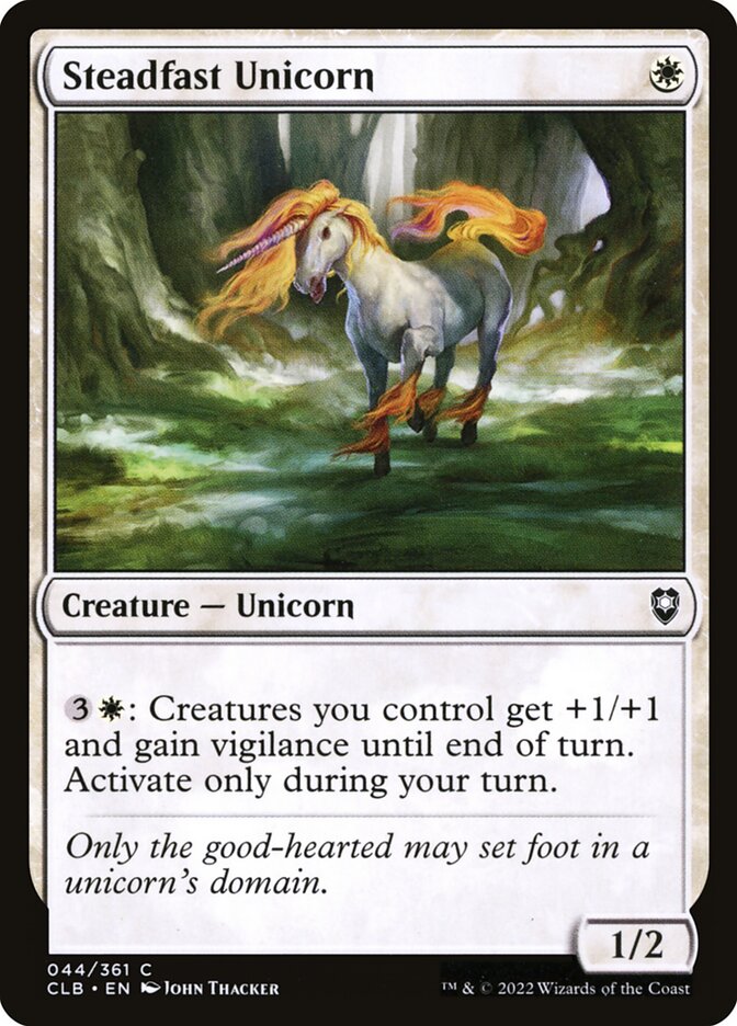 Steadfast Unicorn 44 (Commander Legends: Battle for Baldur's Gate)  | Chromatic Games