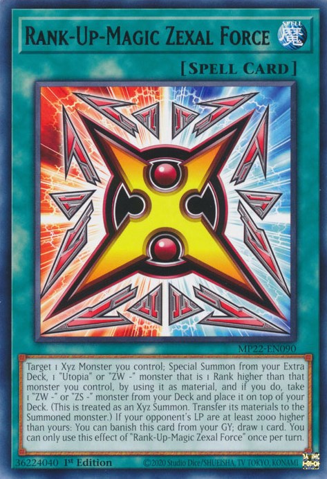 Rank-Up-Magic Zexal Force [MP22-EN090] Rare | Chromatic Games