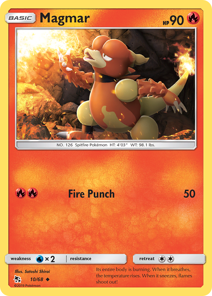 Magmar (10/68) [Sun & Moon: Hidden Fates] | Chromatic Games