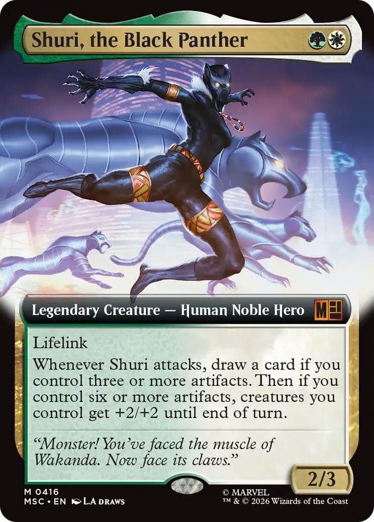 Shuri, the Black Panther (Extended Art) [Marvel Super Heroes Commander] | Chromatic Games