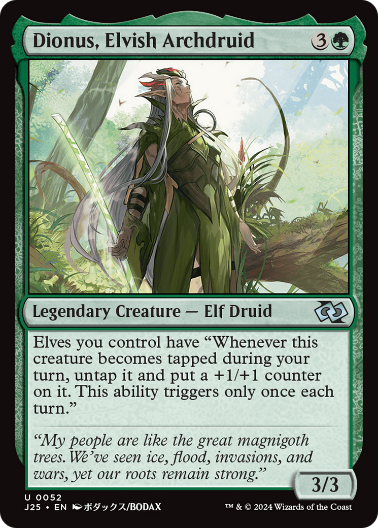 Dionus, Elvish Archdruid (Anime) [Foundations Jumpstart] | Chromatic Games
