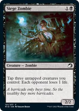 Siege Zombie 121/277 (Innistrad: Midnight Hunt)  | Chromatic Games