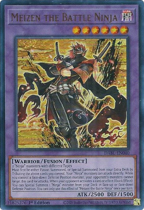 Meizen the Battle Ninja [DABL-EN040] Ultra Rare | Chromatic Games