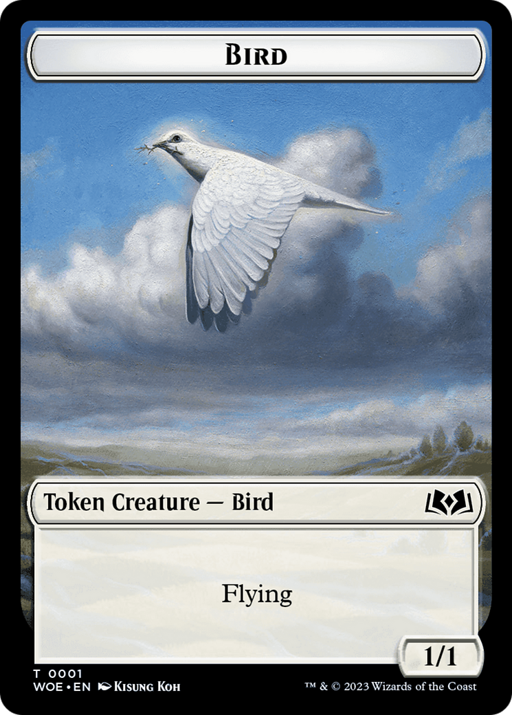 Bird // Food (0013) Double-Sided Token [Wilds of Eldraine Tokens] | Chromatic Games