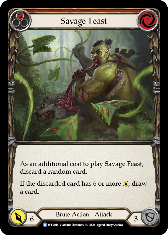 Savage Feast (Red) [U-WTR014] (Welcome to Rathe Unlimited)  Unlimited Rainbow Foil | Chromatic Games