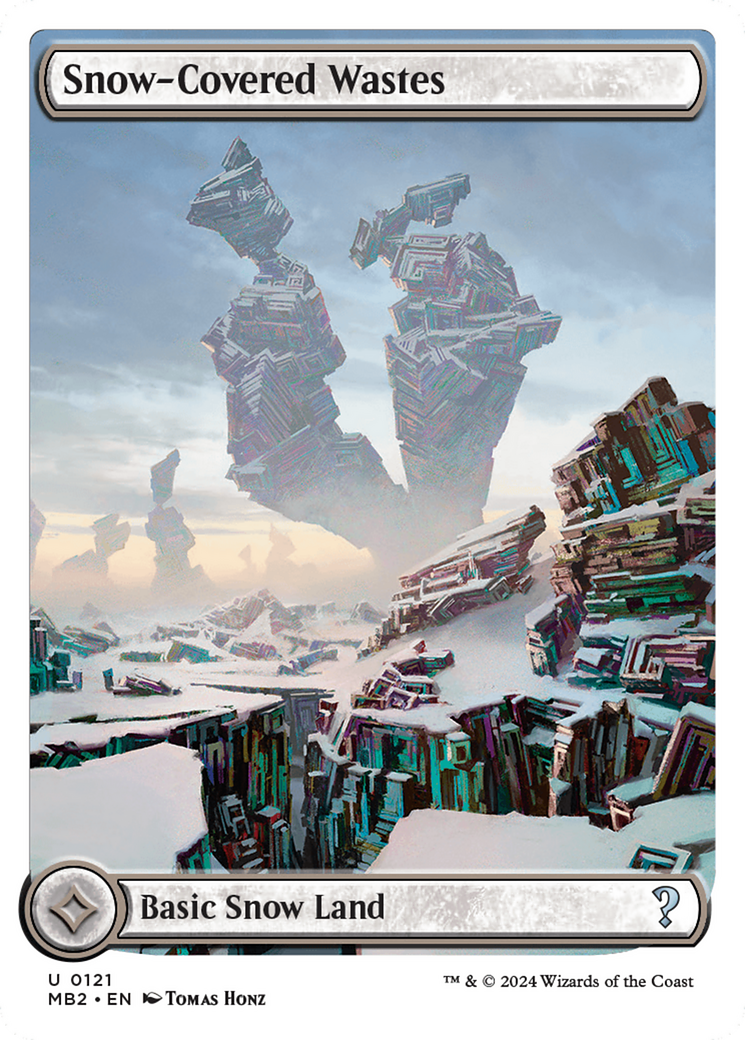 Snow-Covered Wastes (White Border) [Mystery Booster 2] | Chromatic Games