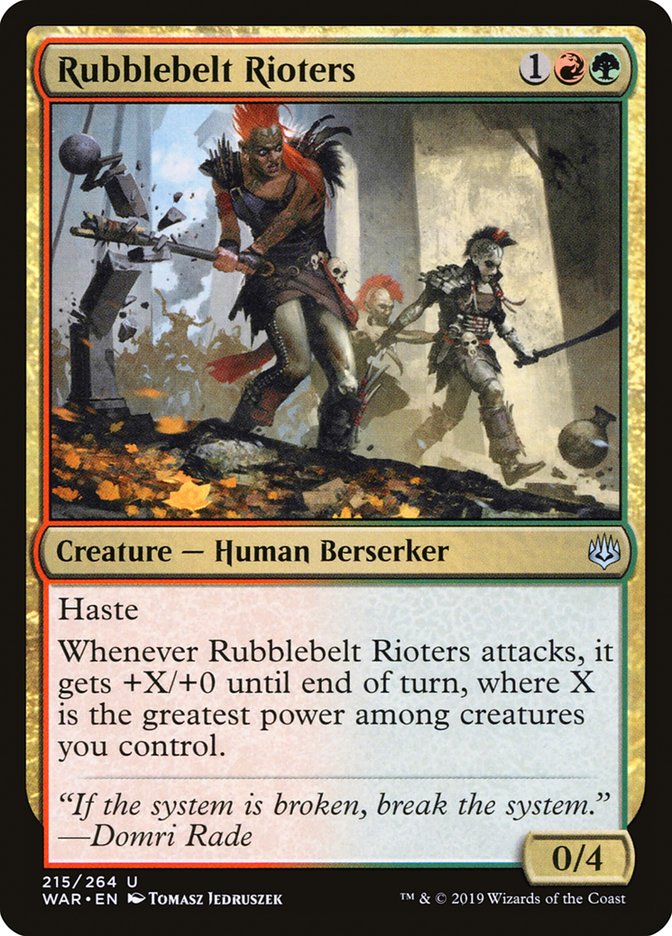Rubblebelt Rioters 215/264 (War of the Spark)  | Chromatic Games