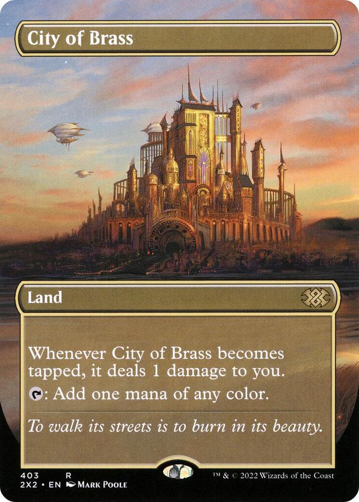 City of Brass Borderless 403 (Double Masters 2022)  | Chromatic Games