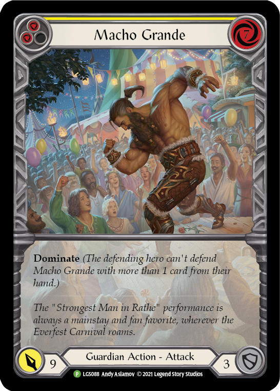 Macho Grande (Yellow) [LGS088] (Promo)  Rainbow Foil | Chromatic Games