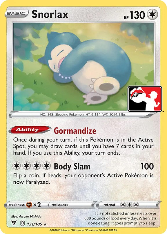 Snorlax (131/185) [Prize Pack Series One] | Chromatic Games