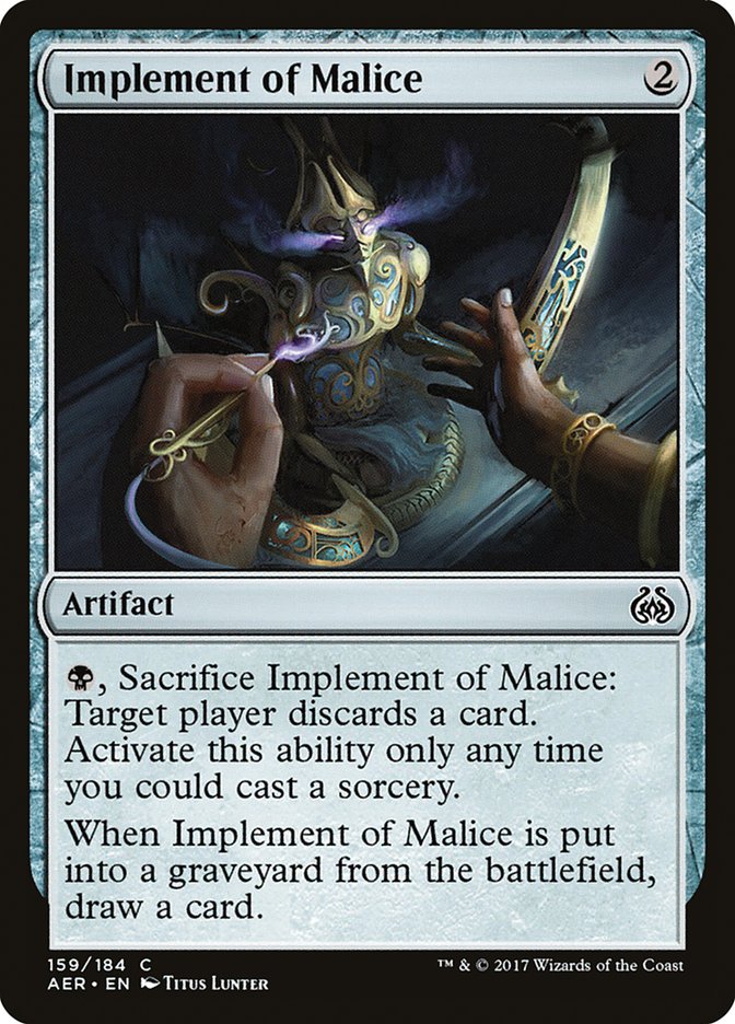 Implement of Malice 159/184 (Aether Revolt)  | Chromatic Games