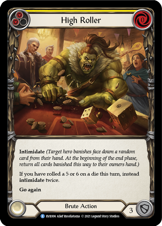 High Roller (Yellow) [EVR006] (Everfest)  1st Edition Rainbow Foil | Chromatic Games