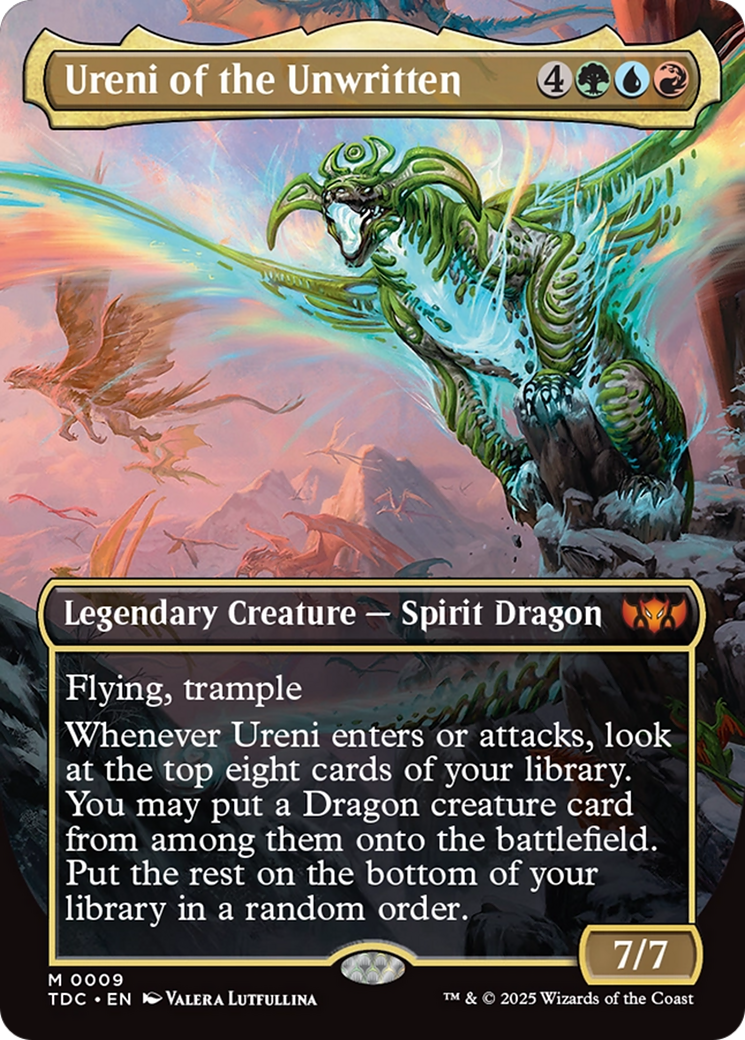 Ureni of the Unwritten (Borderless) [Tarkir: Dragonstorm Commander] | Chromatic Games