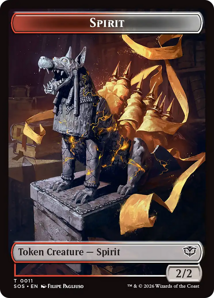Fractal (0005) // Spirit (0011) Double-Sided Token [Secrets of Strixhaven Tokens] | Chromatic Games