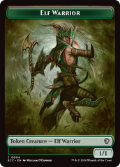 Elf Warrior (0004) // Plant (0005) Double-Sided Token [Lorwyn Eclipsed Tokens] | Chromatic Games