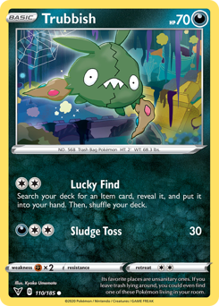 Trubbish (110/185) [Sword & Shield: Vivid Voltage] | Chromatic Games