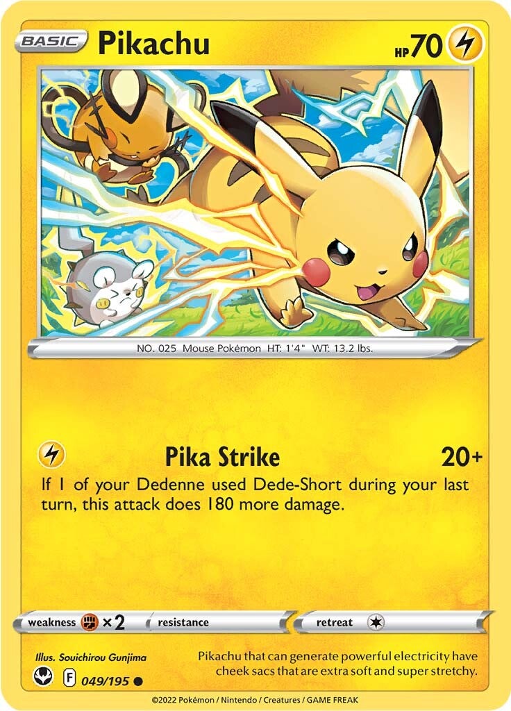 Pikachu (049/195) [Sword & Shield: Silver Tempest] | Chromatic Games