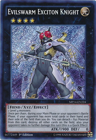 Evilswarm Exciton Knight [MP14-EN224] Secret Rare | Chromatic Games