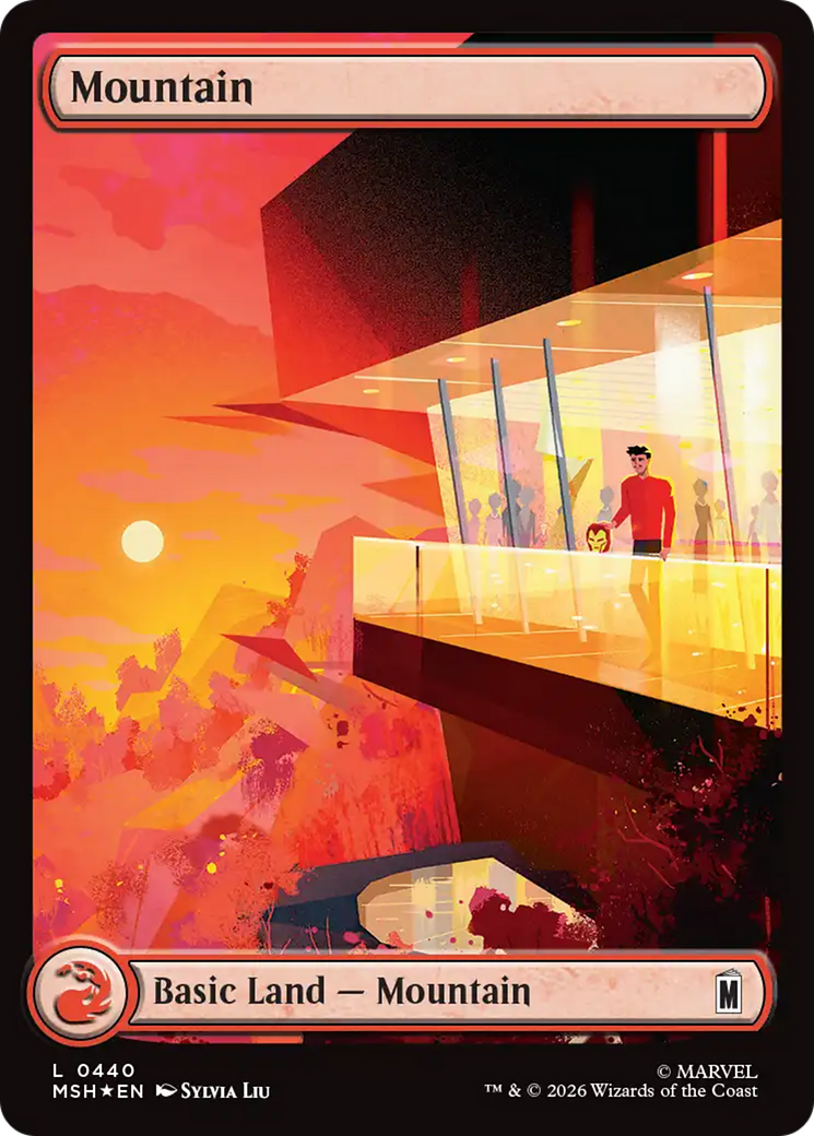 Mountain (0440) (Surge Foil) [Marvel Super Heroes] | Chromatic Games