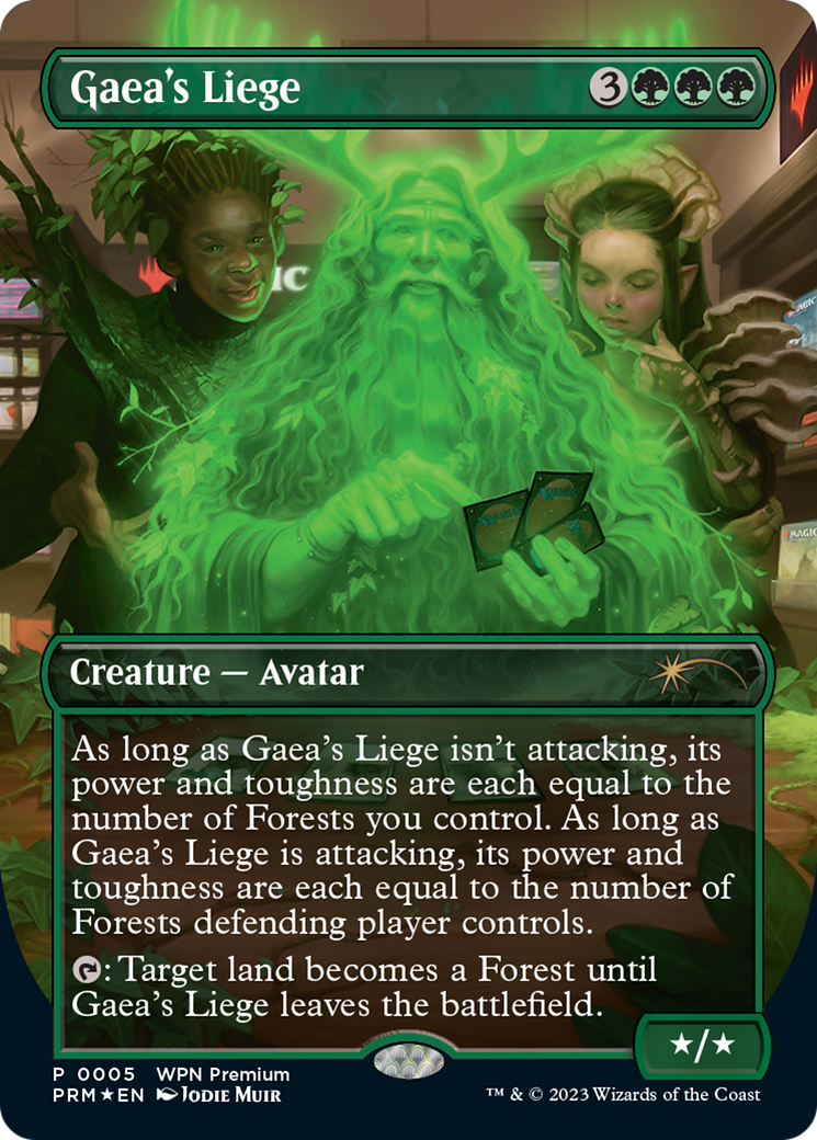 Gaea's Liege (Borderless) [Wizards Play Network 2024] | Chromatic Games