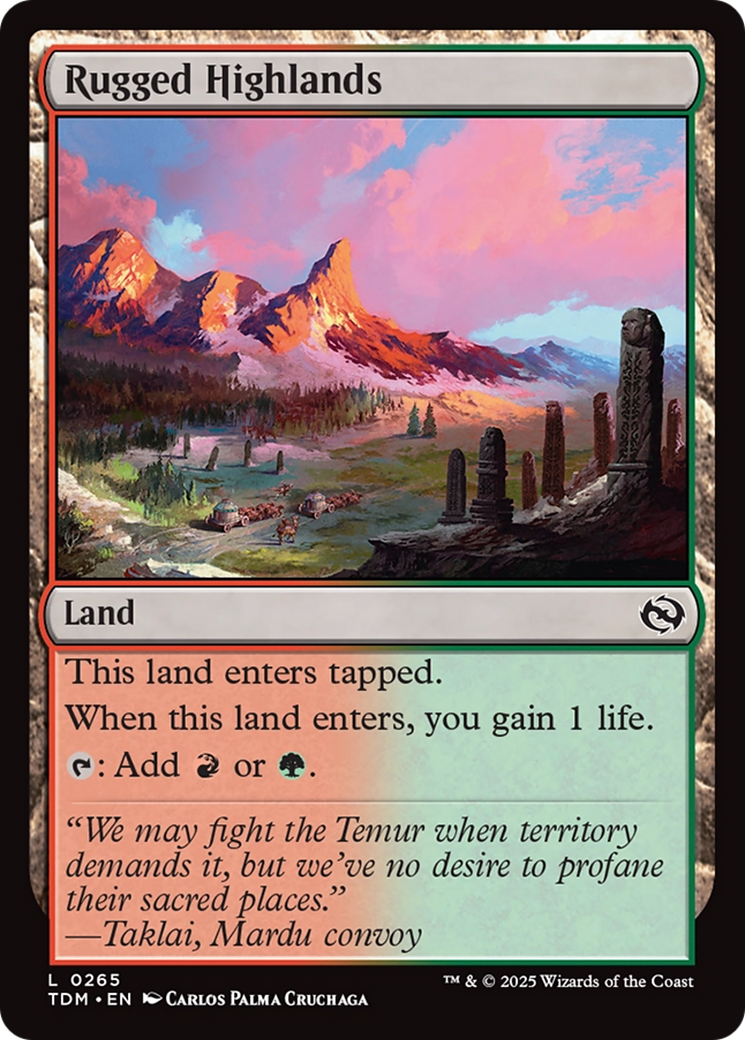Rugged Highlands [Tarkir: Dragonstorm] | Chromatic Games
