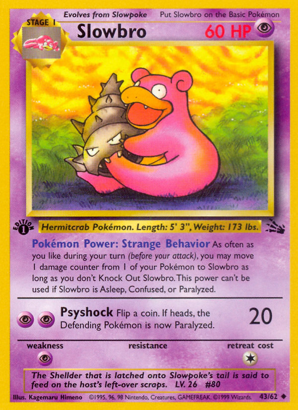 Slowbro (43/62) [Fossil 1st Edition] | Chromatic Games