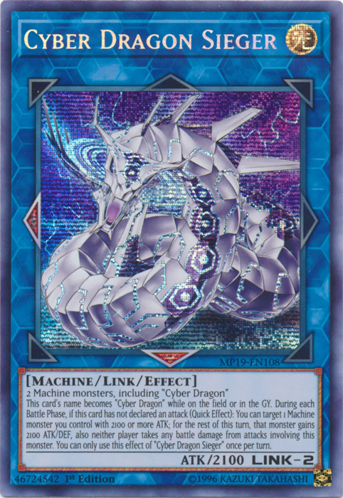 Cyber Dragon Sieger [MP19-EN108] Prismatic Secret Rare | Chromatic Games