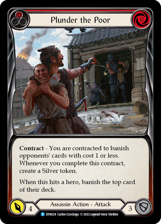 Plunder the Poor (Red) [DYN124] (Dynasty) | Chromatic Games