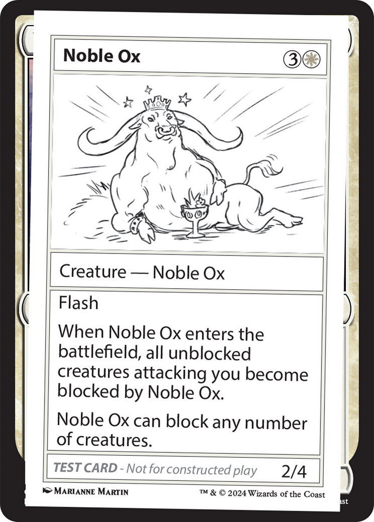 Noble Ox [Mystery Booster 2 Playtest Cards] | Chromatic Games