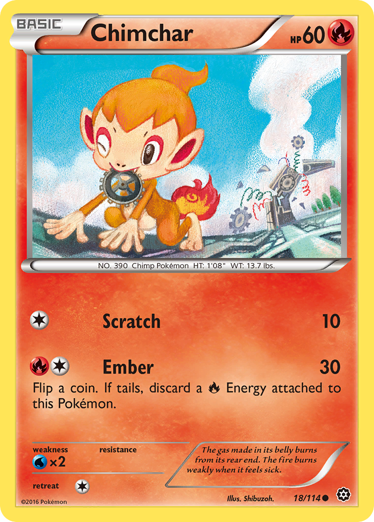 Chimchar (18/114) [XY: Steam Siege] | Chromatic Games