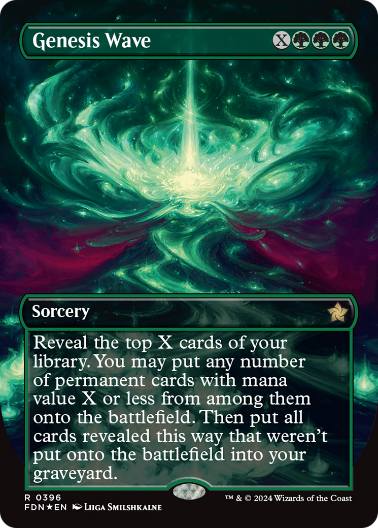 Genesis Wave (Borderless) (Mana Foil) [Foundations] | Chromatic Games