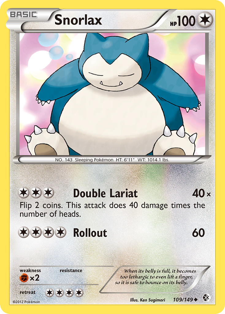 Snorlax (109/149) [Black & White: Boundaries Crossed] | Chromatic Games