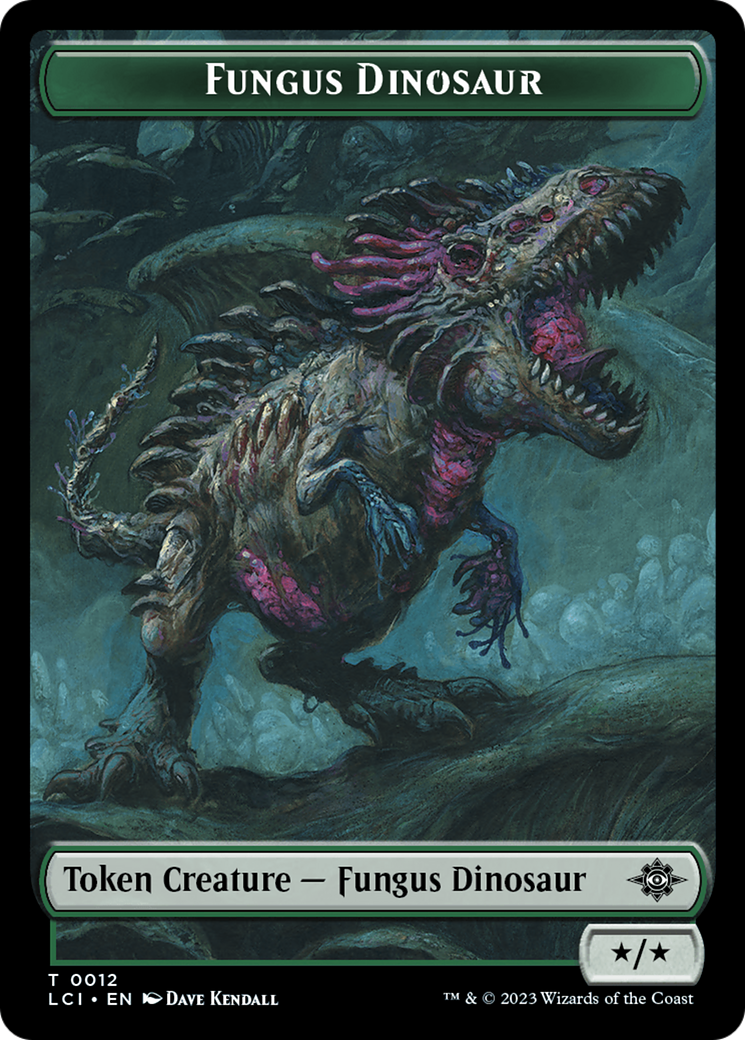 Fungus Dinosaur // Dinosaur (0001) Double-Sided Token [The Lost Caverns of Ixalan Tokens] | Chromatic Games