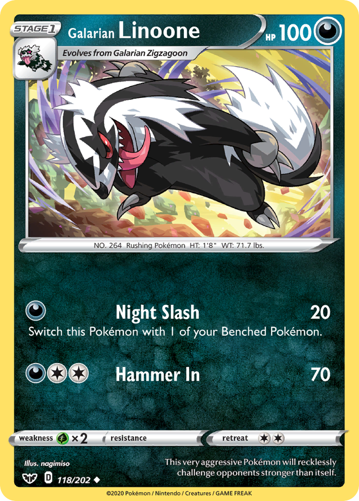 Galarian Linoone (118/202) [Sword & Shield: Base Set] | Chromatic Games